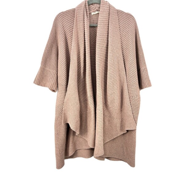 Anthropologie Sleeping On Snow Women's Mauve Knit Cardigan Sweater Sz. OS - Picture 1 of 4